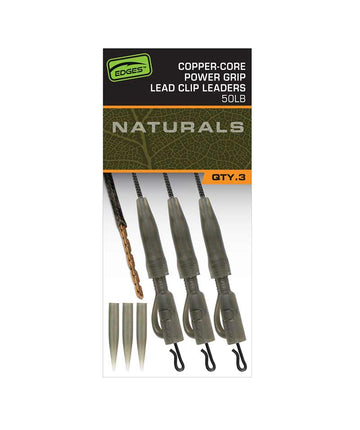 Fox Edges Naturals Copper-Core Power Grip Lead Clip Leaders