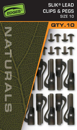 Fox Edges Naturals Size 10 Slik Leadclips & Pegs