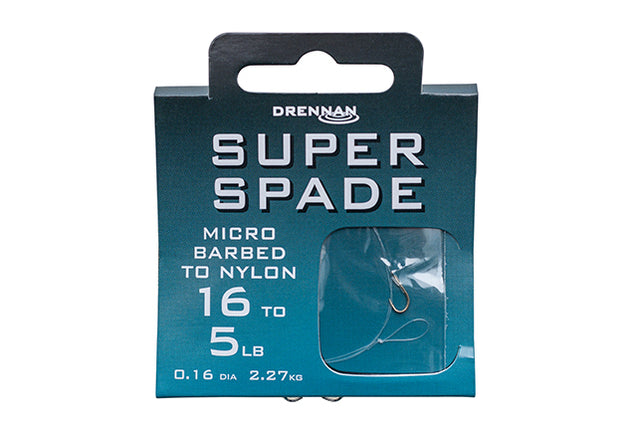 Drennan Super Spade Micro Barbed Hooks to Nylon