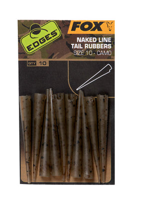 Fox Edges Camo Naked Line Tail Rubber Size 10