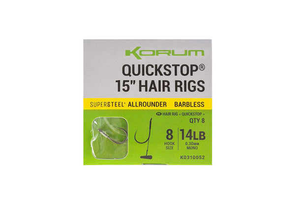 Korum Allrounder Quickstop Hair Rigs 15”