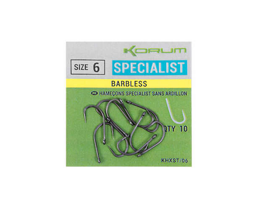 Korum Xpert Specialist Hooks Barbless