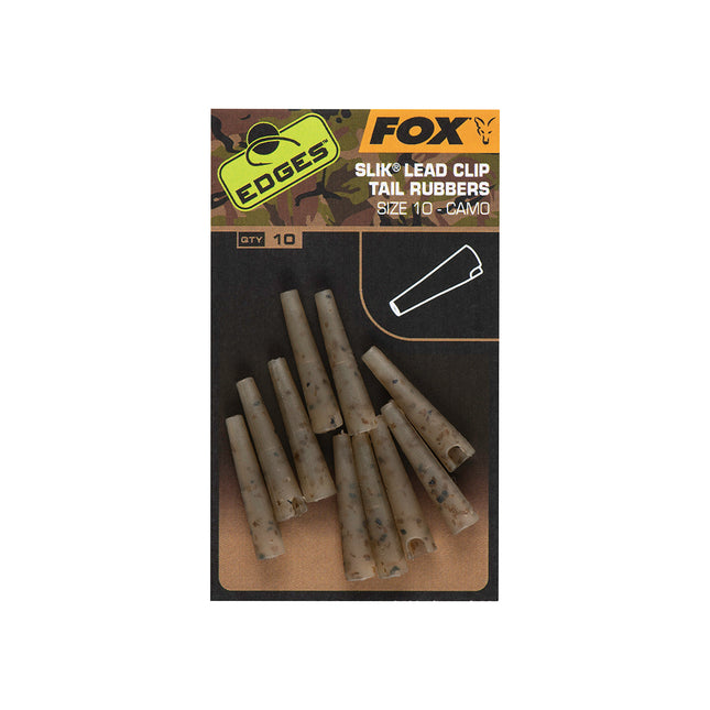 Fox Camo Size 10 Slik Leadclip Tail Rubbers