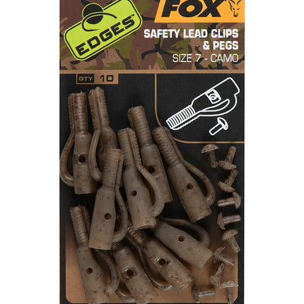Fox Camo Size 7 Safety Leadclip Clip & Pegs
