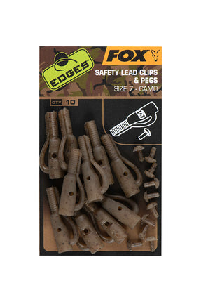 Fox Camo Size 7 Safety Leadclip Clip & Pegs