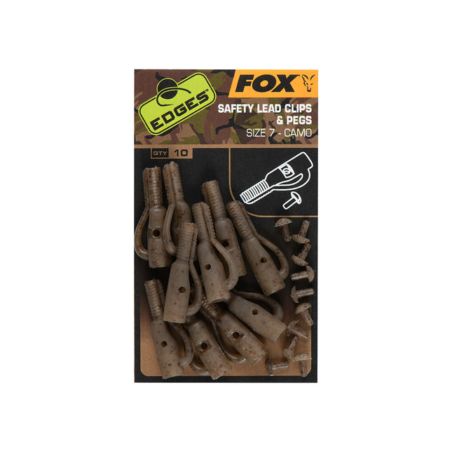 Fox Camo Size 7 Safety Leadclip Clip & Pegs