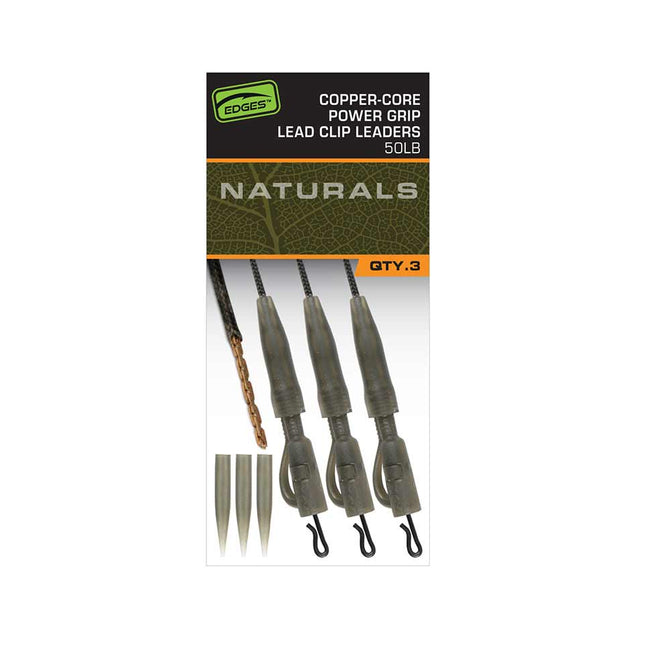 Fox Edges Naturals Copper-Core Power Grip Lead Clip Leaders