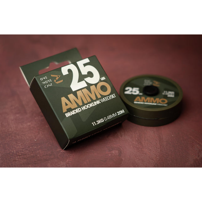 OMC Ammo Camo Braided Hooklink weed 25lb