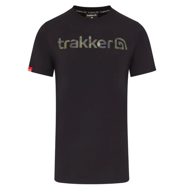 Trakker CR Logo T-Shirt Black Camo