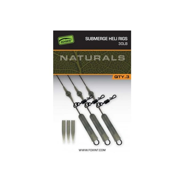 Fox Edges Camo Heli-Clip Rigs 30lb Submerge