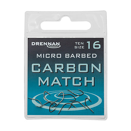 Drennan Carbon Match Micro Barbed Hooks Size 18*