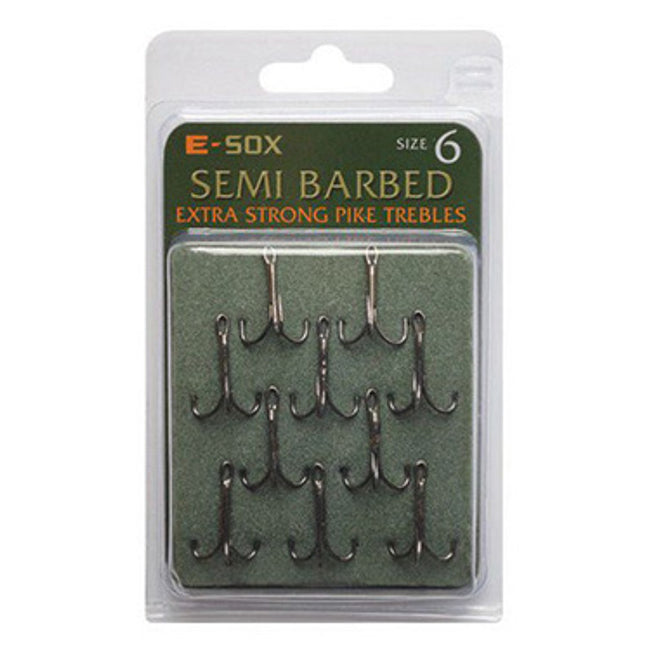 Drennan E-Sox Pike Trebles Semi Barbed
