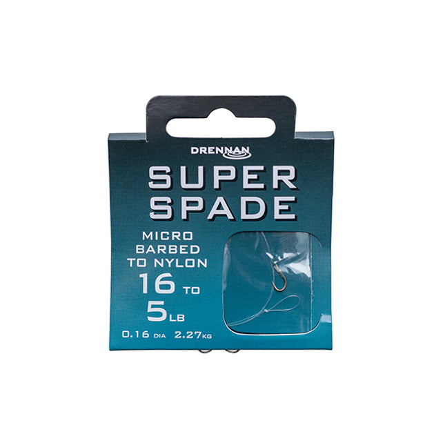 Drennan Super Spade Micro Barbed Hooks to Nylon