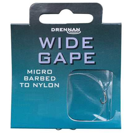 Drennan Wide Gape Micro Barbed Hooks to Nylon