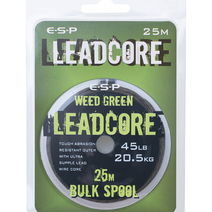 ESP Leadcore Bulk Spool 45lb weedy green