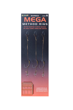 ESP Mega Method Rigs (3 pack) barbed size 6