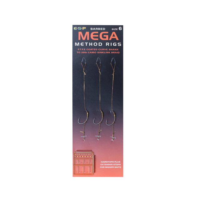ESP Mega Method Rigs (3 pack) barbed size 6