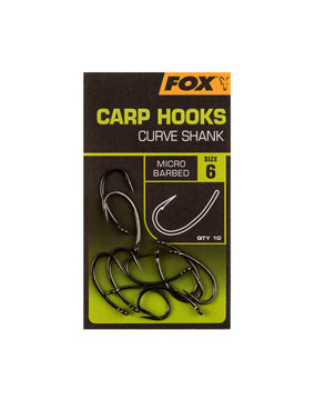 Fox Carp Hooks Curve Shank Barbed**