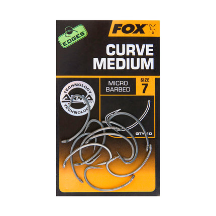 Fox Edges Arma Point Curve Shank Medium Micro Barbed Hooks