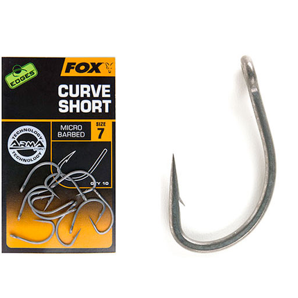 Fox Edges Arma Point Curve Shank Short Hooks Micro Barbed