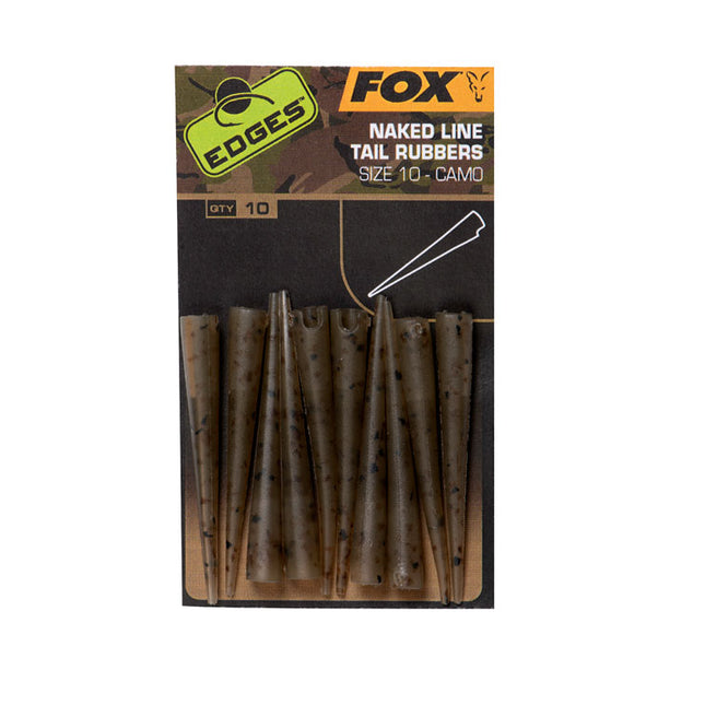 Fox Edges Camo Naked Line Tail Rubber Size 10