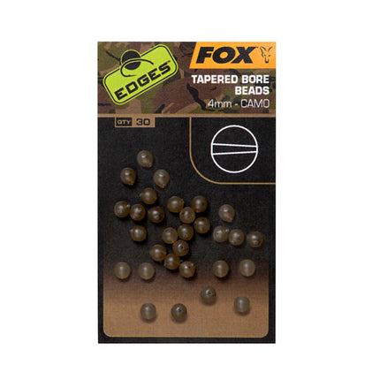 Fox Edges Camo Tapered Bore Beads 4mm