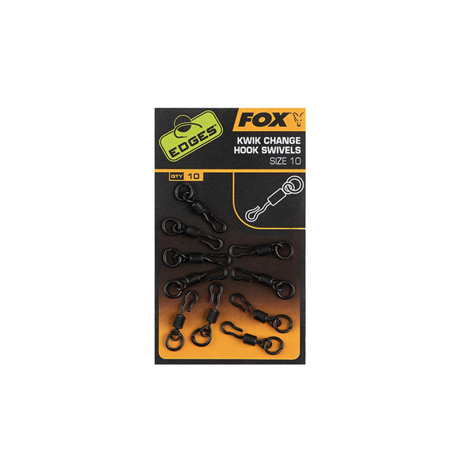 Fox Edges Kwik Change Hook Swivels Size 10