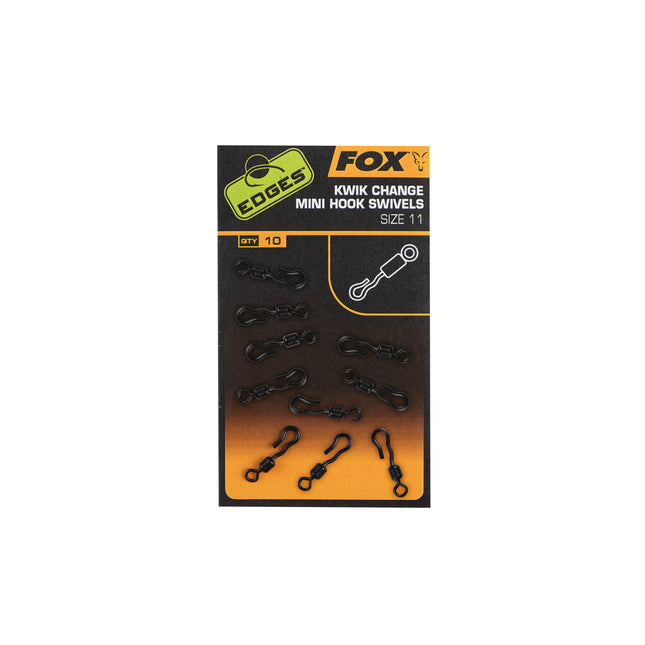 Fox Edges Kwik Change Mini Hook Swivels Size 11