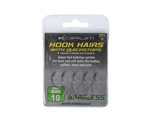 Korum Hook Hairs with Quickstops