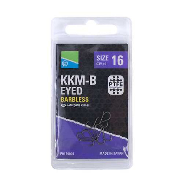 Preston KKM-B Eyed Barbless Hooks
