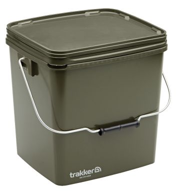 Trakker 13Ltr Olive Square Bucket with Tray